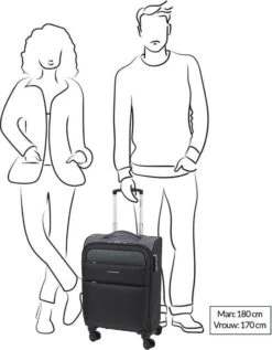 Gabol Handbagage Koffer Cloud Zwart/grijs 114022 -Trolley Winkel 935x1200