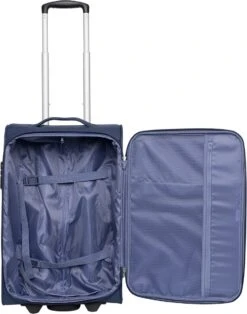 Travelbags Handbagage Zachte Koffer / Trolley / Reiskoffer - The Base - 55 Cm - Blauw -Trolley Winkel 944x1200 3