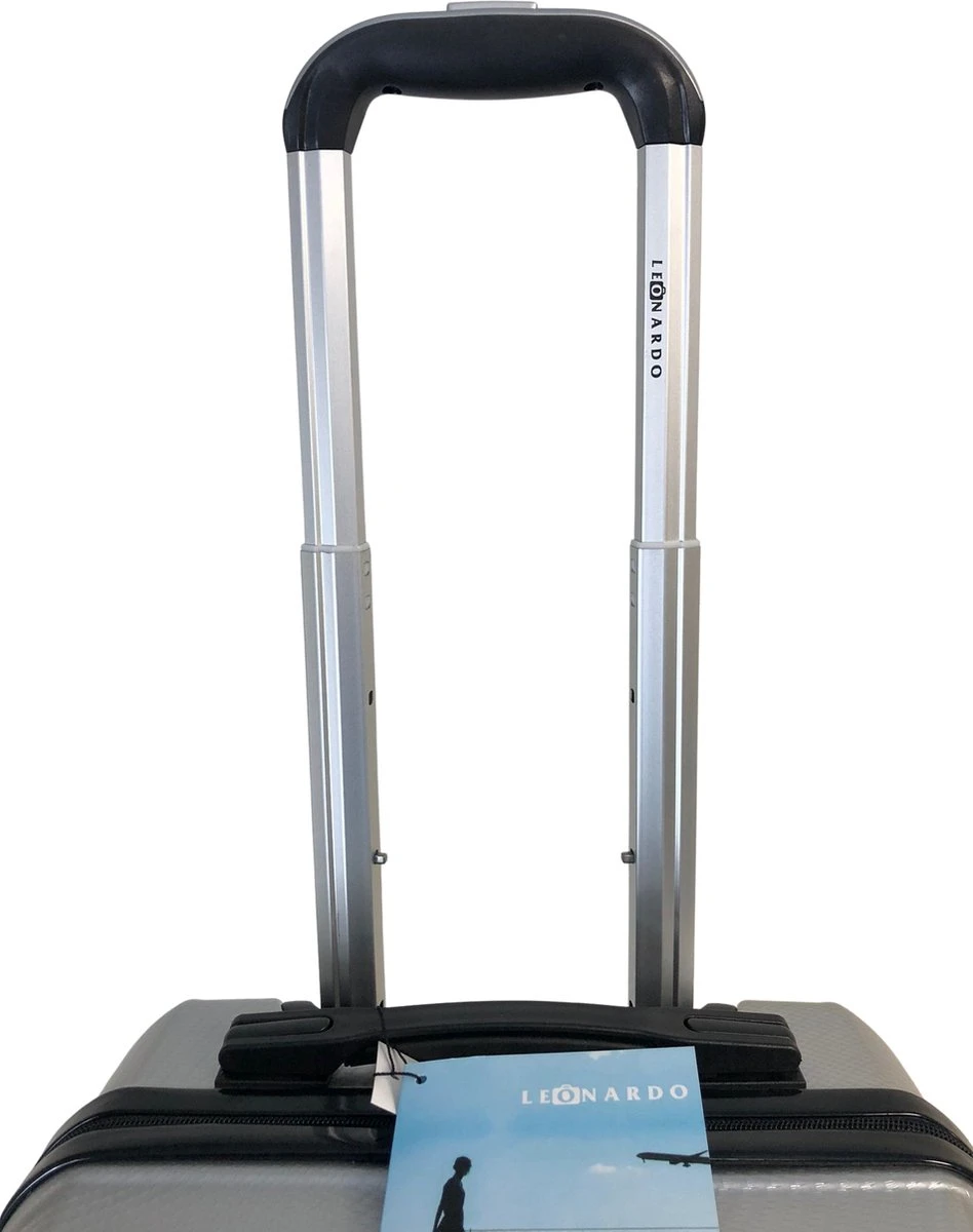 Leonardo Reiskoffer Premium - Handbagage Koffer 57x38x23 - Polycarbonaat - Hardcase - TSA Cijferslot 6 Leonardo Reiskoffer Premium - Handbagage Koffer 57x38x23 - Polycarbonaat - Hardcase - TSA Cijferslot - Afbeelding 4