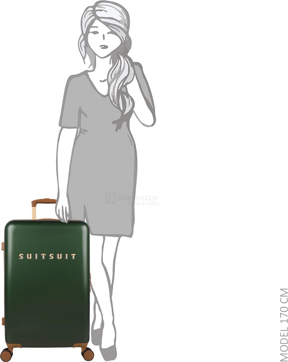 SUITSUIT - Fab Seventies Classic - Beetle Green - Reiskoffer (66 Cm) 15 SUITSUIT - Fab Seventies Classic - Beetle Green - Reiskoffer (66 Cm) - Afbeelding 13