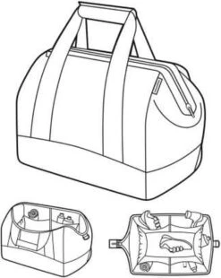 Reisenthel Allrounder L Reistas Sporttas - 30L - Baroque Marble Zwart -Trolley Winkel 955x1200 4