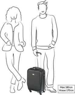 Princess Traveller Sydney - Handbagagekoffer - Laptop Vak - Zwart - S - 55cm -Trolley Winkel 956x1200