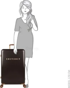 SUITSUIT - Fab Seventies Classic - Espresso Black - Reiskoffer (76 Cm) 26 SUITSUIT - Fab Seventies Classic - Espresso Black - Reiskoffer (76 Cm) -Trolley Winkel 956x1200 3