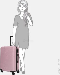 Enrico Benetti Koffer / Trolley / Reiskoffer - 65 X 41 X 25 Cm - 68 Liter - ABS - Maat M - Louisville - Roze -Trolley Winkel 965x1200