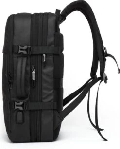 HEANVER Travel Elite - Reistas Handbagage - Weekendtas - 17inch Laptop Rugzak - Backpack Waterafstotend - 30L / 60 Liter Tas - Zwart / Antraciet -Trolley Winkel 968x1200 1