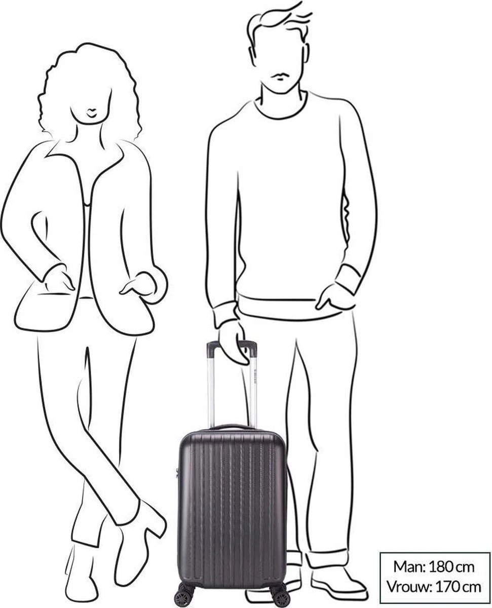 Decent Handbagage Koffer Tranporto - Formaat 55 X 35 X 20 Cm Kleur - Champagne 18 Decent Handbagage Koffer Tranporto - Formaat 55 X 35 X 20 Cm Kleur - Champagne - Afbeelding 16