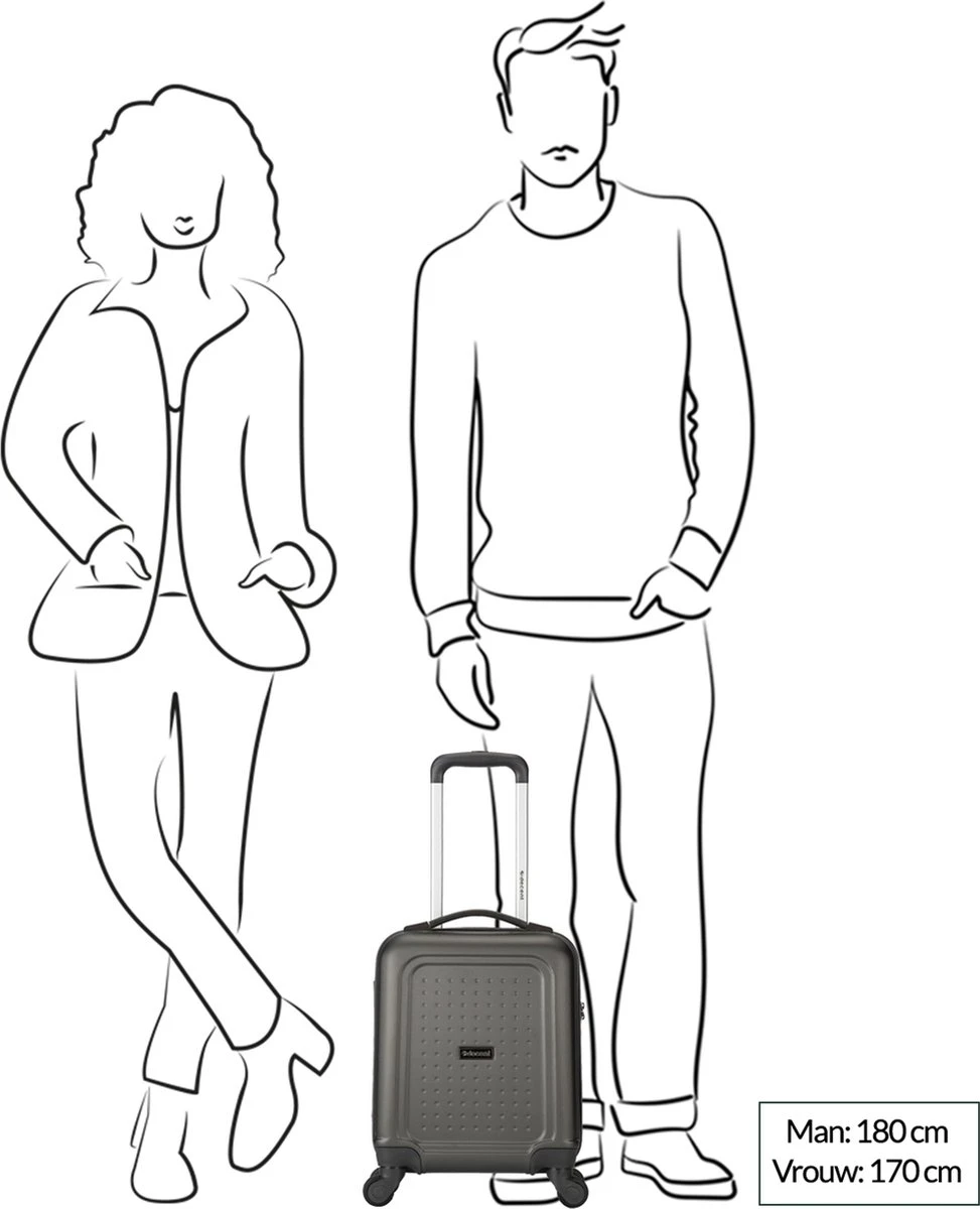 Decent Handbagage Koffer / Trolley / Reiskoffer - 42 Cm - 24 Liter - ABS - Maxi Air - Champagne 16 Decent Handbagage Koffer / Trolley / Reiskoffer - 42 Cm - 24 Liter - ABS - Maxi Air - Champagne - Afbeelding 14