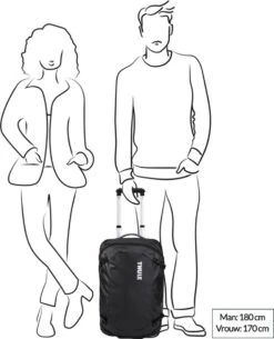 Thule Chasm Handbagagekoffer 55cm/22" - Zwart 20 Thule Chasm Handbagagekoffer 55cm/22" - Zwart -Trolley Winkel 973x1200 17