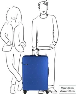 Gabol Harde Koffer / Trolley / Reiskoffer - Open - 77 Cm (XL) - Blauw -Trolley Winkel 973x1200