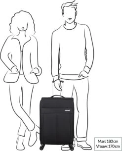 Decent D-Upright Medium Koffer - 66 Cm Expandable - TSA Slot - Bordeaux Rood -Trolley Winkel 973x1200 5