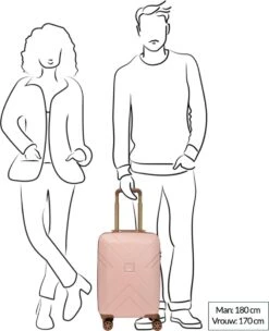 Oistr Florence Handbagage Spinner S Matte Pink -Trolley Winkel 974x1200 13