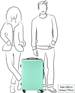 Princess Traveller PT01 - Reiskoffer - Poolhouse Blue - M - 67cm -Trolley Winkel 974x1200 3