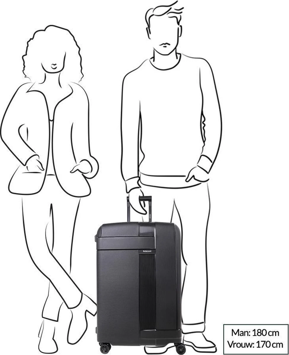 Decent Transit Medium Koffer - 70 Cm - Petrol Groen 10 Decent Transit Medium Koffer - 70 Cm - Petrol Groen - Afbeelding 8