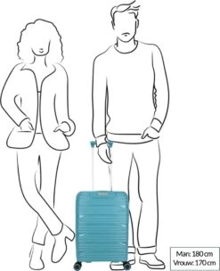 Decent EXPLORER PP Handbagage Trolley 55 Cm - 38 Liter - Pink -Trolley Winkel 975x1200 15