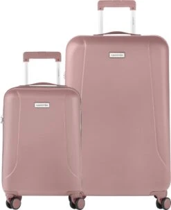 CarryOn Skyhopper Kofferset – TSA Handbagage + Reiskoffer 78cm – Dubbele Wielen - Old Pink -Trolley Winkel 977x1200 3