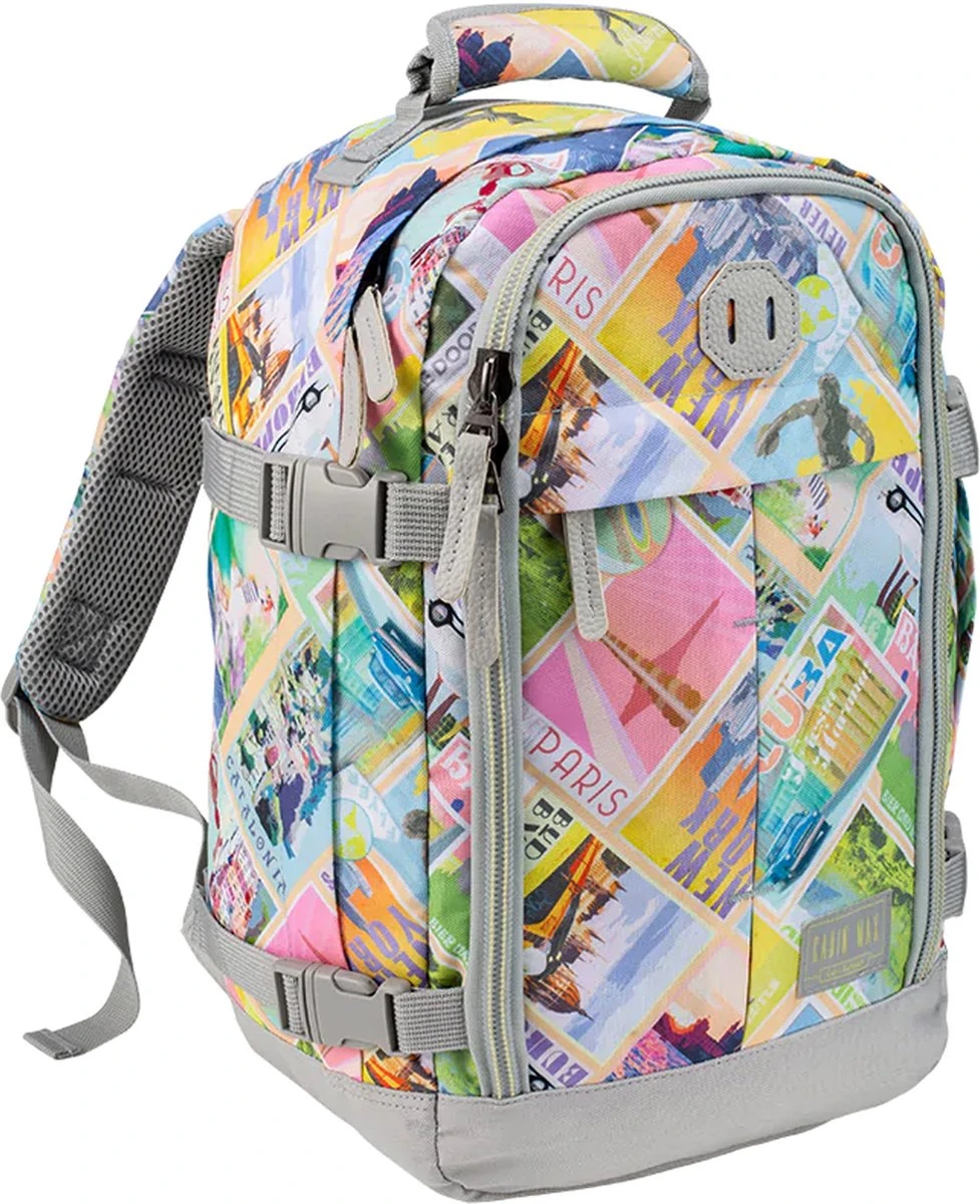 CabinMax Metz Reistas – Handbagage 20L – Rugzak – Schooltas - 40x25x20 Cm – Compact Backpack – Lichtgewicht – Postcard 3 CabinMax Metz Reistas – Handbagage 20L – Rugzak – Schooltas - 40x25x20 Cm – Compact Backpack – Lichtgewicht – Postcard