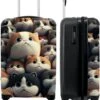 NoBoringSuitcases.com® Koffer - Handbagagekoffer - Kat - Dieren - Poes - Patronen - Trolley Op Wieltjes - Past Binnen 55x40x20 Cm En 55x35x25 Cm - Reiskoffers -Trolley Winkel 978x1200 15