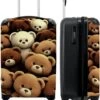 NoBoringSuitcases.com® Koffer - Knuffelbeer - Bruin - Design - Beer - Teddy - Trolley Op Wieltjes - Handbagagekoffer - Past Binnen 55x40x20 Cm En 55x35x25 Cm - Reiskoffers -Trolley Winkel 978x1200 9