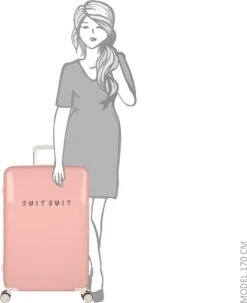 SUITSUIT - Fabulous Fifties - Papaya Peach - Reiskoffer (76 Cm) -Trolley Winkel 979x1200