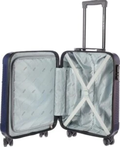 Enrico Benetti Louisville 39040 Handbagage Koffer Hardcase ABS - Donkerblauw -Trolley Winkel 983x1200 3