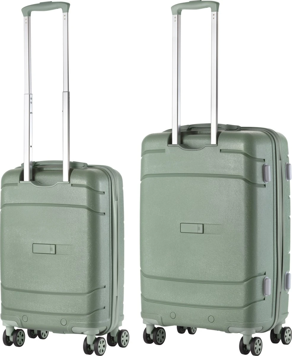 TravelZ Big Bars Kofferset - Trolleyset TSA 2-delig - Handbagage En Groot - Olijf 4 TravelZ Big Bars Kofferset - Trolleyset TSA 2-delig - Handbagage En Groot - Olijf - Afbeelding 2