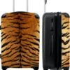 NoBoringSuitcases.com® Koffer Groot - Tijger - Wilde Dieren - Tijgerprint - Design - Trolley Koffer Met TSA-slot - Met Wielen - 90 Liter - Reiskoffer - 66 Cm