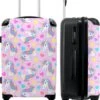 NoBoringSuitcases.com® Koffer Groot - Eenhoorn - Meisje - Patroon - Hartje - Trolley Koffer Met TSA-slot - Met Wielen - 90 Liter - Reiskoffer - 66 Cm -Trolley Winkel 985x1200 7