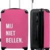 NoBoringSuitcases.com® Koffer Groot - Quotes - Spreuken - Mij Niet Bellen. - Roze - Wit - Trolley Koffer Met TSA-slot - Met Wielen - 90 Liter - Reiskoffer - 66 Cm 1 NoBoringSuitcases.com® Koffer Groot - Quotes - Spreuken - Mij Niet Bellen. - Roze - Wit - Trolley Koffer Met TSA-slot - Met Wielen - 90 Liter - Reiskoffer - 66 Cm -Trolley Winkel 986x1200
