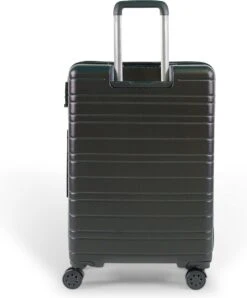 ©TROLLEYZ - Amsterdam No.9 - Reiskoffer 69cm Met TSA Slot - Dubbele Wielen - 360° Spinners - 100% ABS - Reiskoffer In Night Black -Trolley Winkel 994x1200