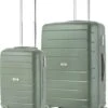TravelZ Big Bars Kofferset - Trolleyset TSA 2-delig - Handbagage En Groot - Olijf -Trolley Winkel 997x1200